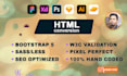 convert PSD to HTML with pixel perfect bootstrap website