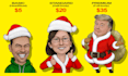 create a christmas themed cartoon caricature