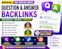 post question answers to drag good quality website traffic with backlinks