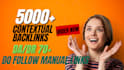 do high quality contextual dofollow backlinks and SEO expert