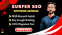 write surfer SEO articles using  neuron writer and jasper ai or jarvis