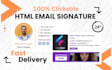 create a professional HTML email signature html card design