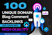 do 100 unique domains high quality dofollow blog comments