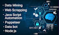 do web scraping with nodejs, puppeteer js, puppet