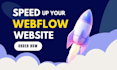 optimize webflow, squarespace page speed on gtmetrix and pagespeed insights