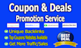 submit coupon code submission, promo code,voucher, deal promotion discount code