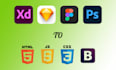 conversion of psd, xd, figma to html, css, js responsive