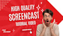 record high quality screencast explainer video tutorial for website and app