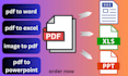 do image to pdf to word, excel convert, handwriting to word