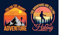 do adventure mountain outdoor hiking  custom t shirt design