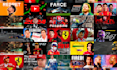do formula 1 youtube thumbnails and banners for you