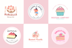 design cartoon and feminine logo