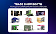 create printable trade show booth, backdrop for exhibition, banner, vector files