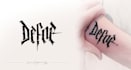 do custom tattoo design, lettering text writing script minimalist tatoo