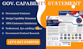 design government capability statement government contract capability statement