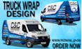 create a truck, car, van and vehicle wrap design