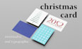 design your minimalistic and typographic christmas card