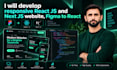develop responsive react js and next js website, figma to react