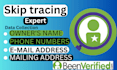do skip tracing to find accurate contact information and leads