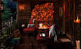 create 10 cozy rain, meditative, heavy rain sound video