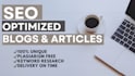 write SEO optimized blogs and articles