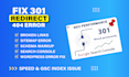 fix 301 redirect, 404 error, broken links, and xml sitemap