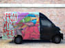 design graffiti  murals wall arts and car warp