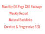 do monthly off page SEO of your website
