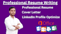 write resume and cover letter for you