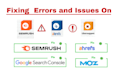 ubersuggest error fixing, ahrefs, and semrush error fixes