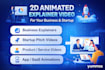 create a 2d animated explainer video