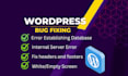do wordpress bug fix, wordpress issues, fix wordpress error