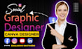 design poster, resume, flyer and sicial media posts in canva