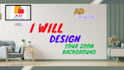 design zoom virtual background with your company logo