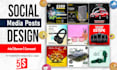 create social media post designs, facebook instagram linkedin carousel ad