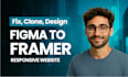 design, redesign, clone, fix framer website, figma to framer expert