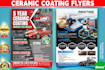 design ceramic coating flyers, ceramic protection flyers