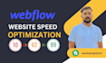 optimize webflow page speed on gtmetrix and pagespeed insights