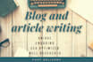 do seo article writing, website content and blog spot writing