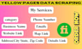 do yellow pages data scraping with emails