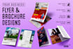 create a professional flyer or brochure design for your business