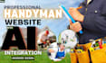 build beatify handyman, hvac, construction and repair website with ai integrated
