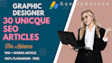 graphic design write 41 unique seo article writing