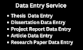 data entry, research summary,  powerpoint presentation