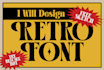 design custom retro font with free sketch