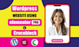 design or redesign wordpress website with elementor pro and crocoblock