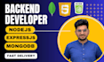 do backend development with rest apis using node express ejs mongodb