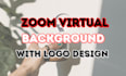 do custom google meet and zoom virtual backgrounds with logo design services