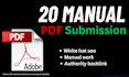 do a PDF submission to 20 document sharing sites backlinks