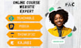 kajabi website design, kajabi expert, thinkific, teachable, podia website